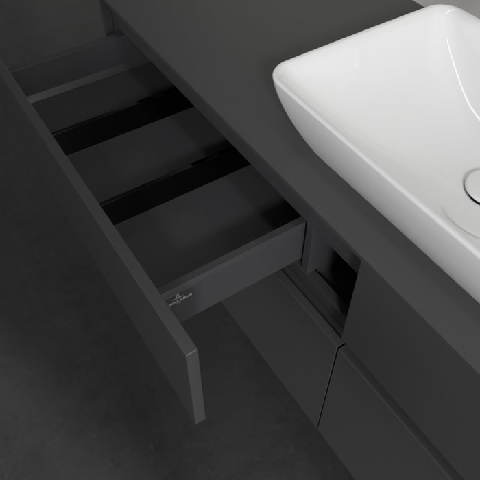 Villeroy & Boch Collaro Waschtischunterschrank 160 x 54,8 cm , mit LED-Beleuchtung, mit 4 Auszügen