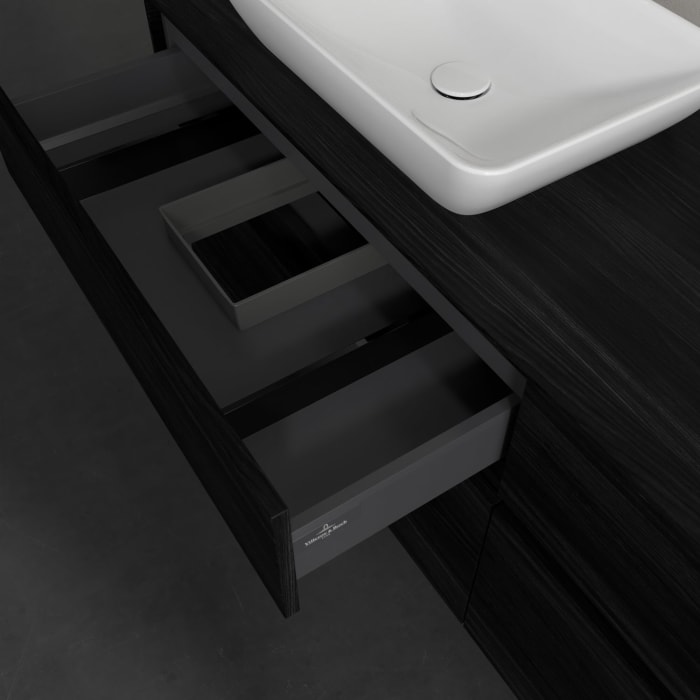 Villeroy & Boch Collaro Waschtischunterschrank 160 x 54,8 cm , mit LED-Beleuchtung, mit 4 Auszügen