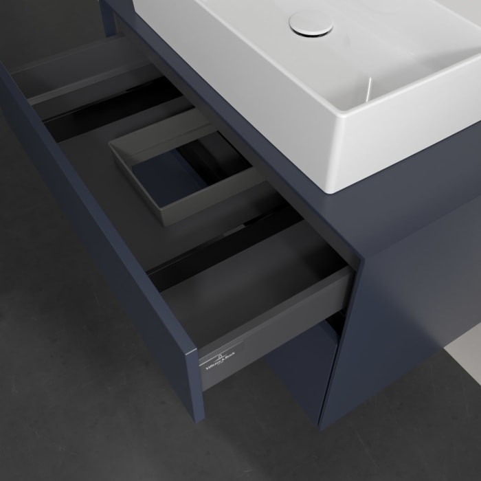 Villeroy & Boch Collaro Waschtischunterschrank 80 x 54,8 cm , mit LED-Beleuchtung, mit 2 Auszügen