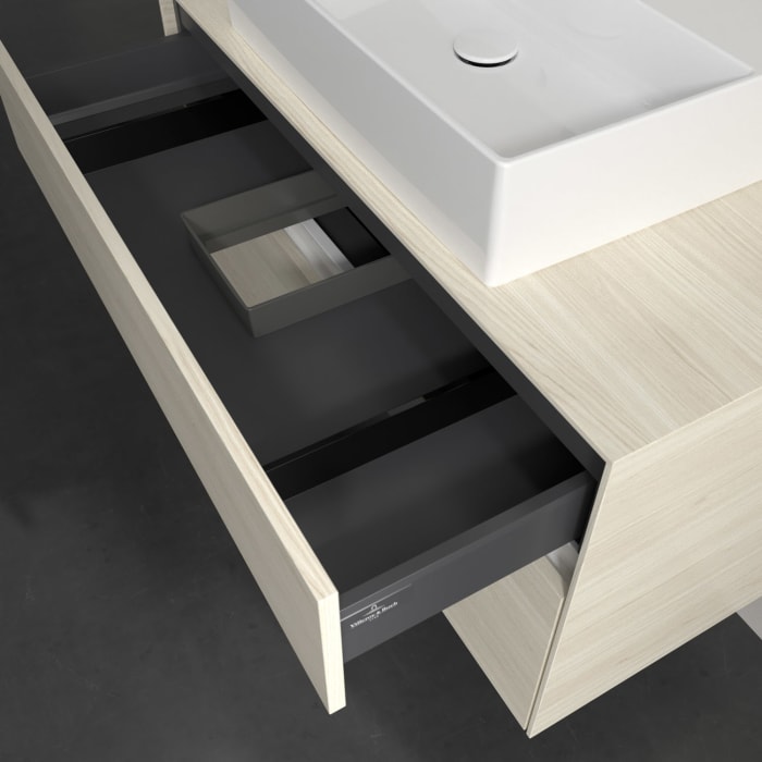 Villeroy & Boch Collaro Waschtischunterschrank 100 x 54,8 cm , mit LED-Beleuchtung, mit 2 Auszügen