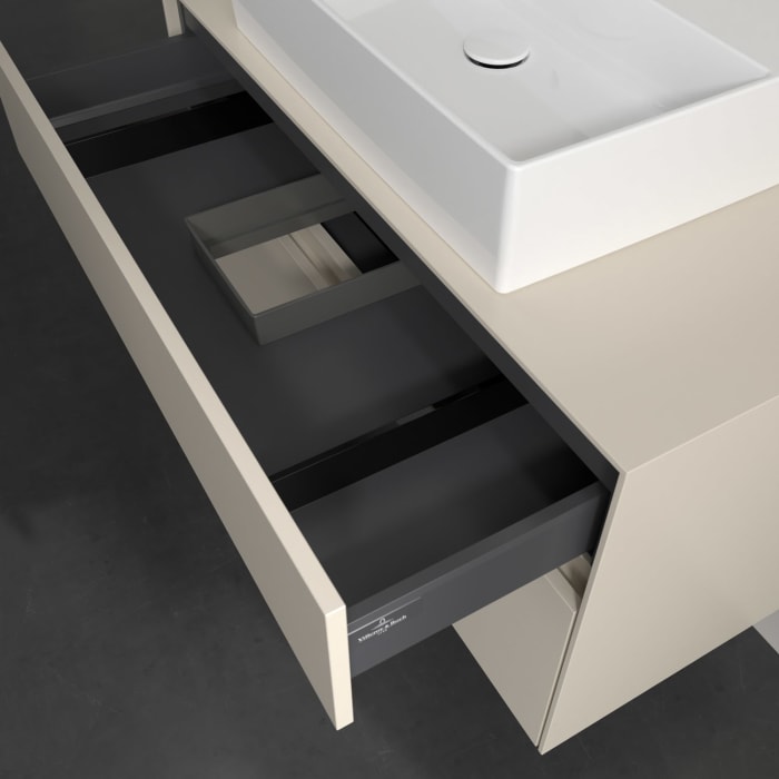 Villeroy & Boch Collaro Waschtischunterschrank 100 x 54,8 cm , mit LED-Beleuchtung, mit 2 Auszügen