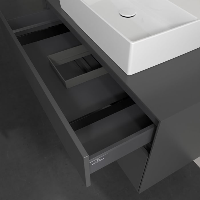 Villeroy & Boch Collaro Waschtischunterschrank 100 x 54,8 cm , mit LED-Beleuchtung, mit 2 Auszügen