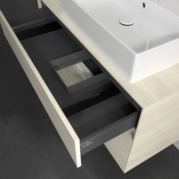 Villeroy & Boch Collaro Waschtischunterschrank 100 x 54,8 cm , mit LED-Beleuchtung, mit 2 Auszügen