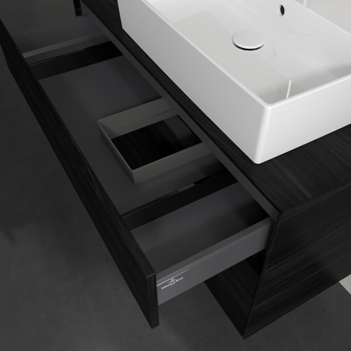 Villeroy & Boch Collaro Waschtischunterschrank 100 x 54,8 cm , mit LED-Beleuchtung, mit 2 Auszügen