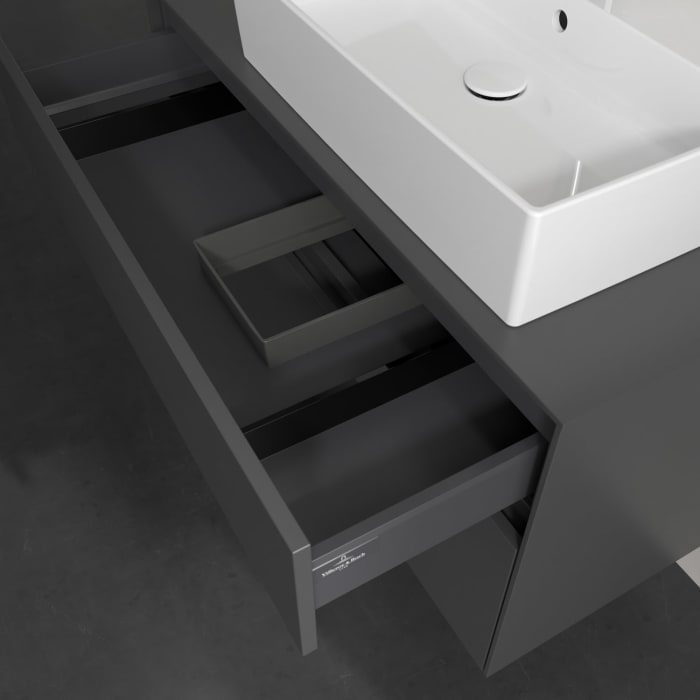 Villeroy & Boch Collaro Waschtischunterschrank 100 x 54,8 cm , mit LED-Beleuchtung, mit 2 Auszügen