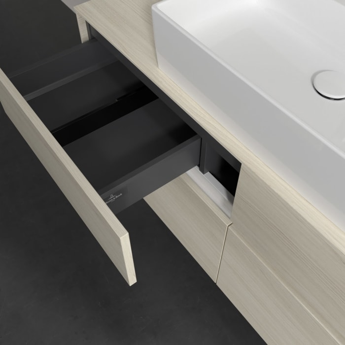 Villeroy & Boch Collaro Waschtischunterschrank 120 x 54,8 cm , mit LED-Beleuchtung, mit 4 Auszügen