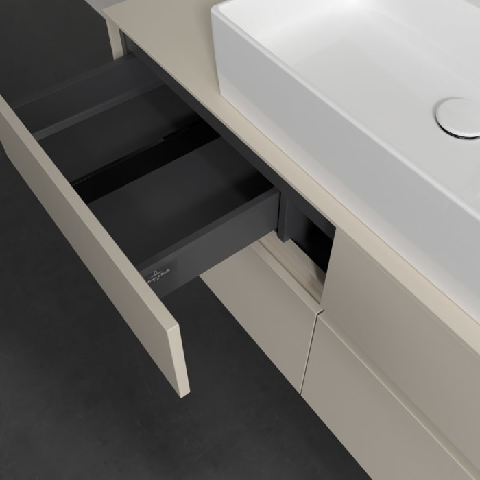 Villeroy & Boch Collaro Waschtischunterschrank 120 x 54,8 cm , mit LED-Beleuchtung, mit 4 Auszügen