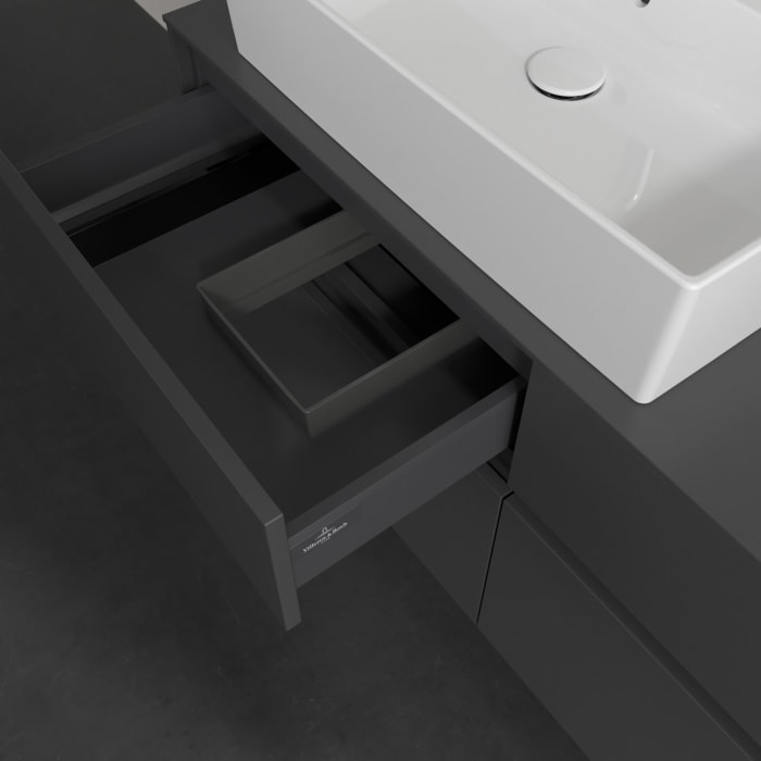 Villeroy & Boch Collaro Waschtischunterschrank 120 x 54,8 cm , mit LED-Beleuchtung, mit 4 Auszügen