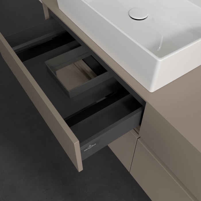 Villeroy & Boch Collaro Waschtischunterschrank 140 x 54,8 cm , mit LED-Beleuchtung, mit 4 Auszügen