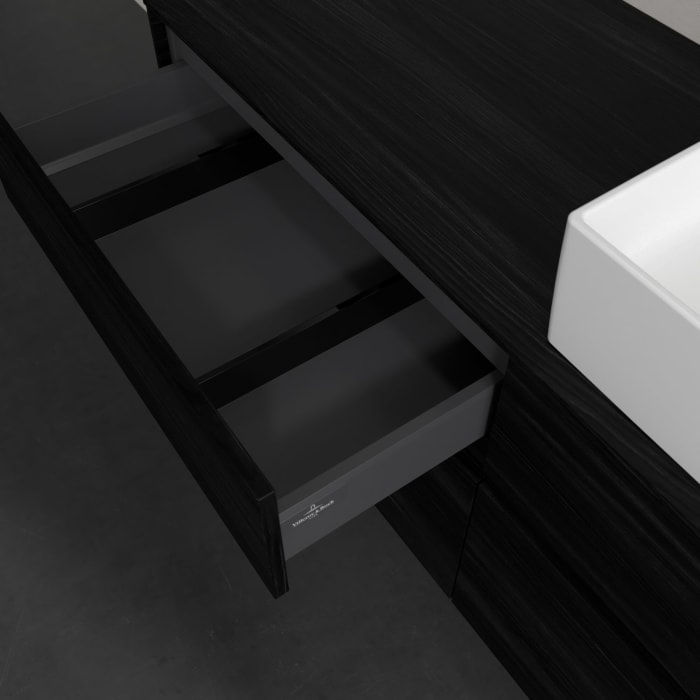 Villeroy & Boch Collaro Waschtischunterschrank 140 x 54,8 cm , mit LED-Beleuchtung, mit 4 Auszügen