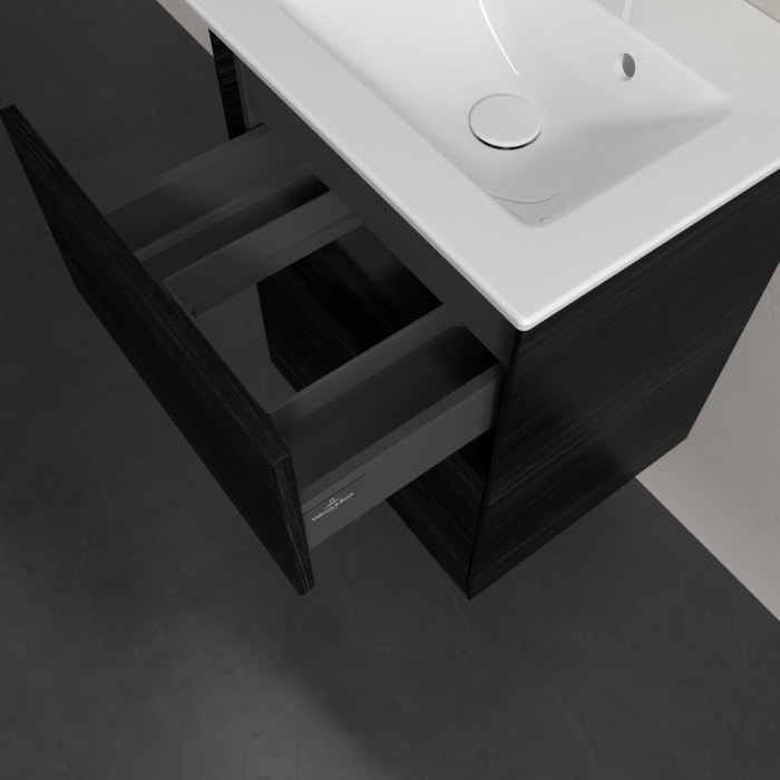 Villeroy & Boch Collaro Waschtischunterschrank 47,2 x 60,95 cm , mit LED-Beleuchtung, mit 2 Auszügen