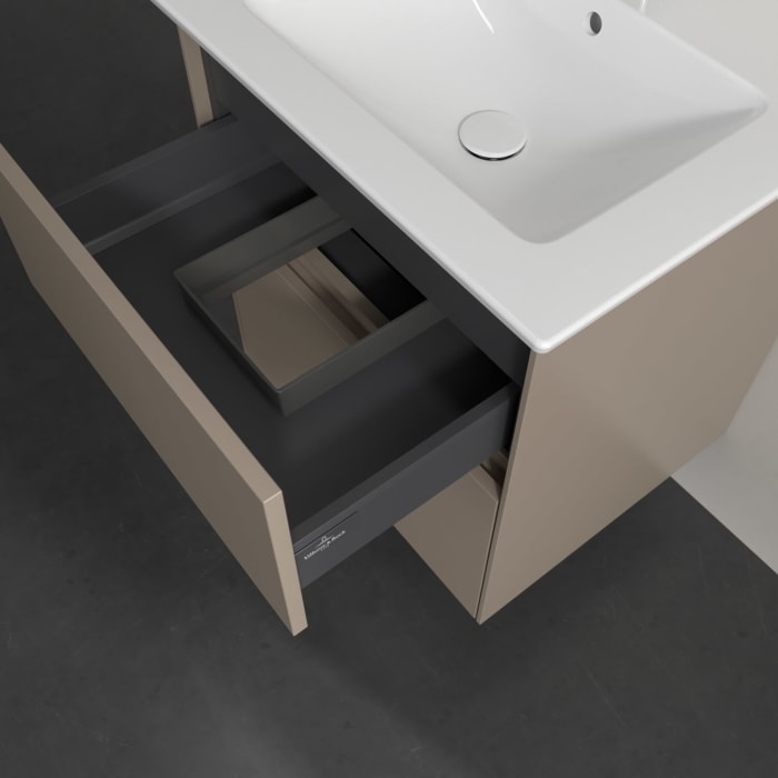 Villeroy & Boch Collaro Waschtischunterschrank 56,1 x 61 cm , mit LED-Beleuchtung, mit 2 Auszügen