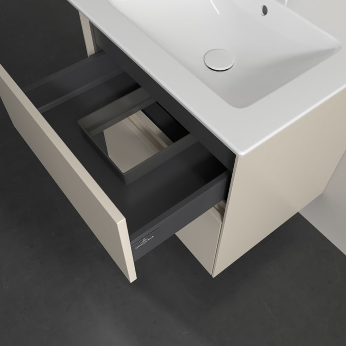 Villeroy & Boch Collaro Waschtischunterschrank 56,1 x 61 cm , mit LED-Beleuchtung, mit 2 Auszügen