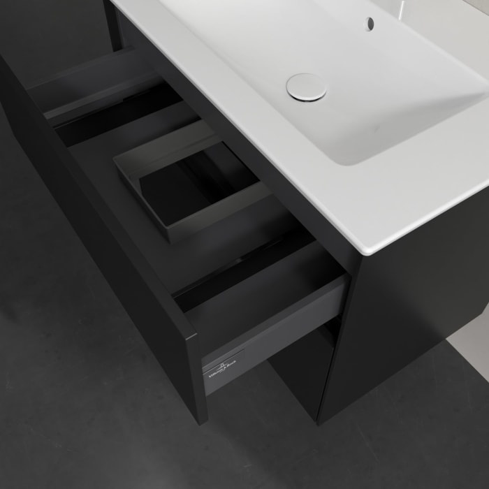 Villeroy & Boch Collaro Waschtischunterschrank 76,1 x 61 cm , mit LED-Beleuchtung, mit 2 Auszügen