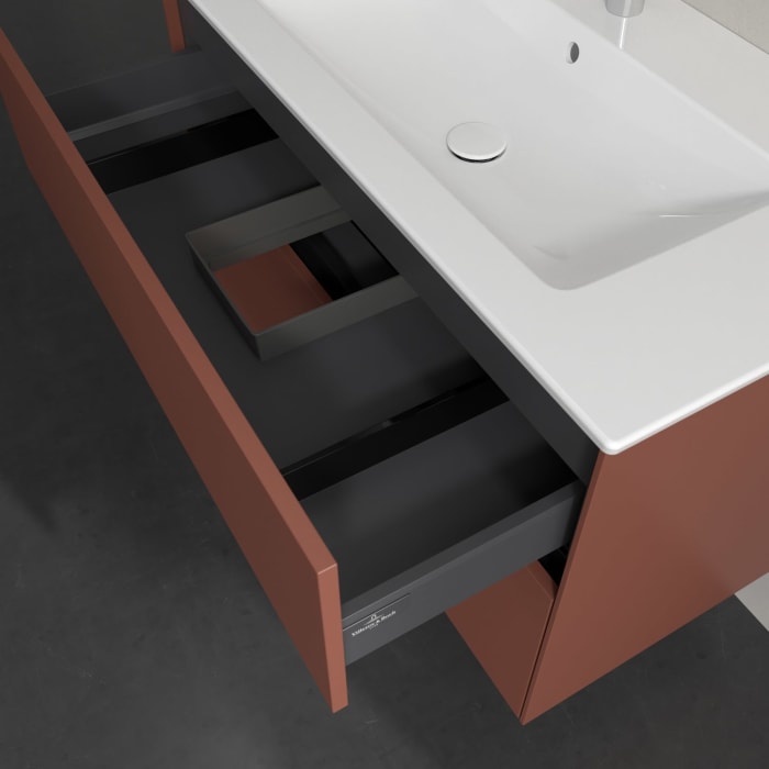 Villeroy & Boch Collaro Waschtischunterschrank 96,1 x 61 cm , mit LED-Beleuchtung, mit 2 Auszügen