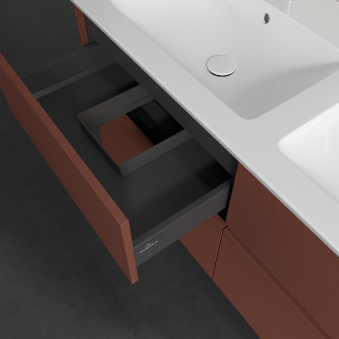 Villeroy & Boch Collaro Waschtischunterschrank 126,1 x 61 cm , mit LED-Beleuchtung, mit 4 Auszügen