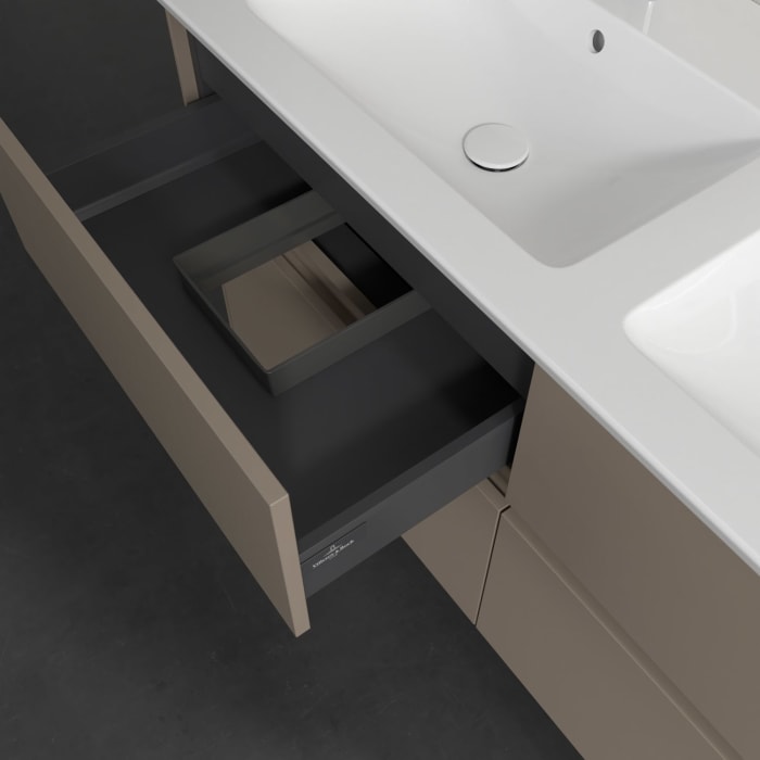 Villeroy & Boch Collaro Waschtischunterschrank 126,1 x 61 cm , mit LED-Beleuchtung, mit 4 Auszügen