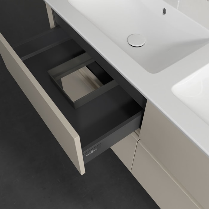 Villeroy & Boch Collaro Waschtischunterschrank 126,1 x 61 cm , mit LED-Beleuchtung, mit 4 Auszügen