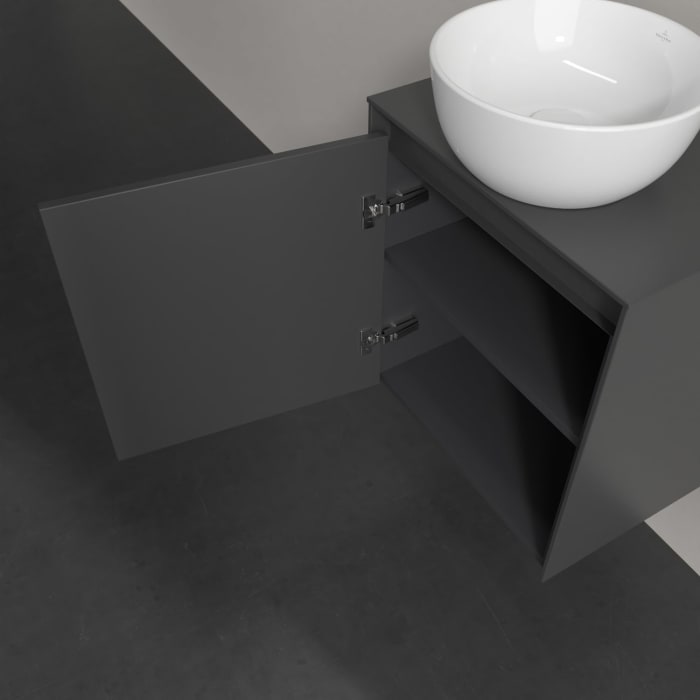 Villeroy & Boch Collaro Waschtischunterschrank 50 x 54,8 cm , mit LED-Beleuchtung, mit 1 Tür, Anschlag links