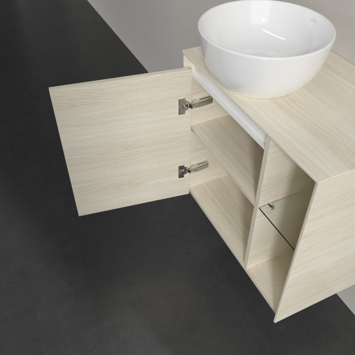 Villeroy & Boch Collaro Waschtischunterschrank 60 x 54,8 cm , mit LED-Beleuchtung, mit 1 Tür, Anschlag links