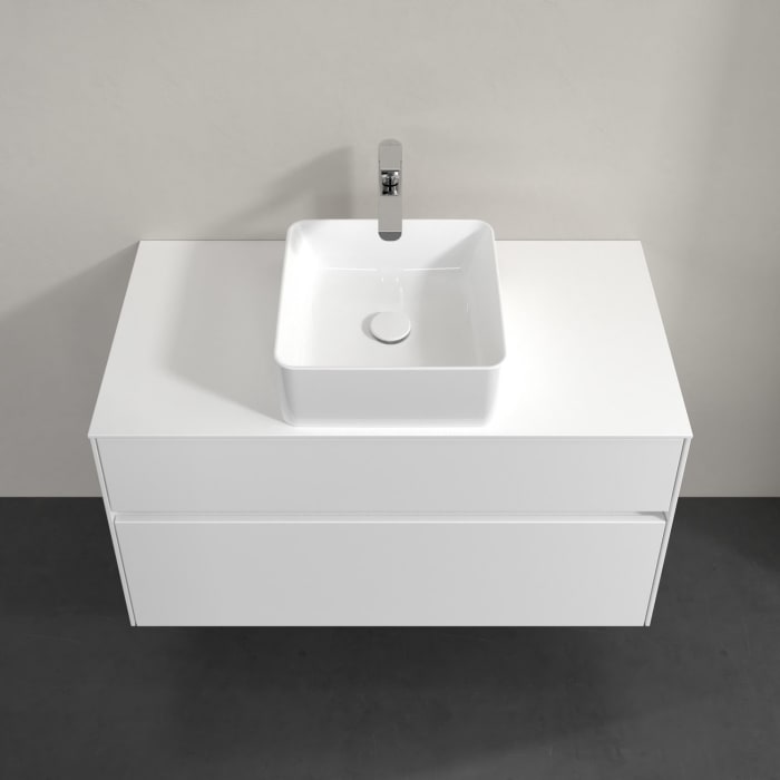 Villeroy & Boch Collaro Waschtischunterschrank 100 x 54,8 cm mit 2 Auszügen, für WT mittig