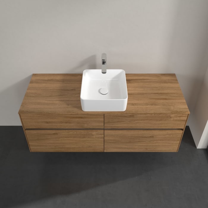 Villeroy & Boch Collaro Waschtischunterschrank 140 x 54,8 cm mit 4 Auszügen, für WT mittig