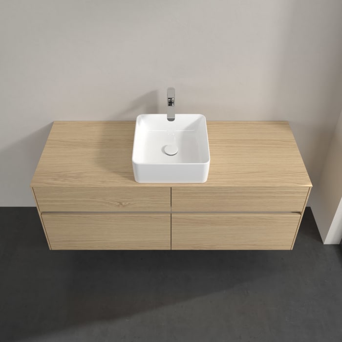 Villeroy & Boch Collaro Waschtischunterschrank 140 x 54,8 cm mit 4 Auszügen, für WT mittig