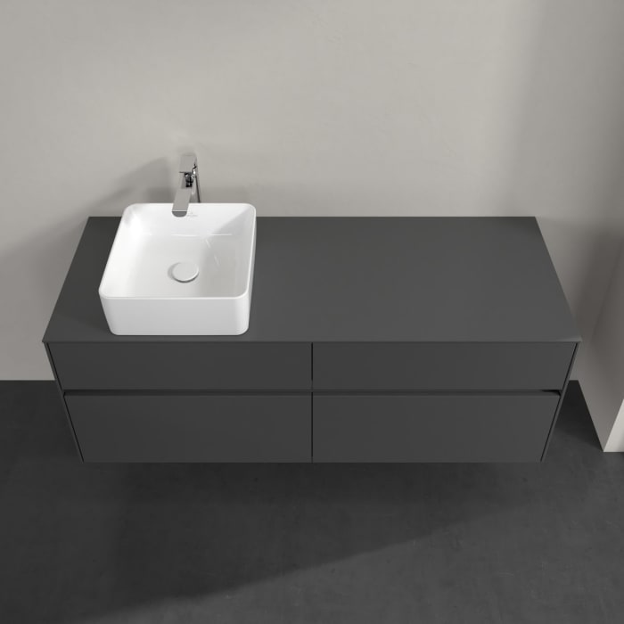 Villeroy & Boch Collaro Waschtischunterschrank 140 x 54,8 cm mit 4 Auszügen, für WT links