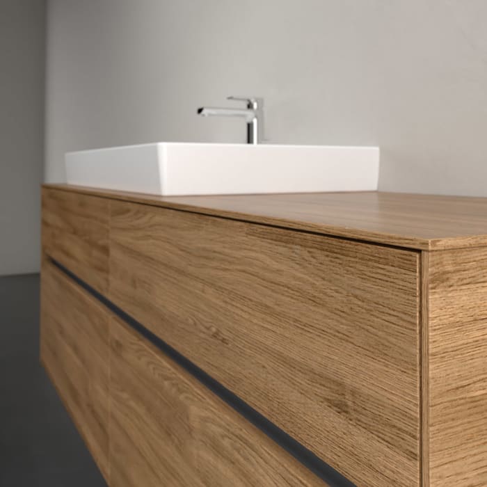 Villeroy & Boch Collaro Waschtischunterschrank 160 x 54,8 cm mit 4 Auszügen und LED Licht, für WT links