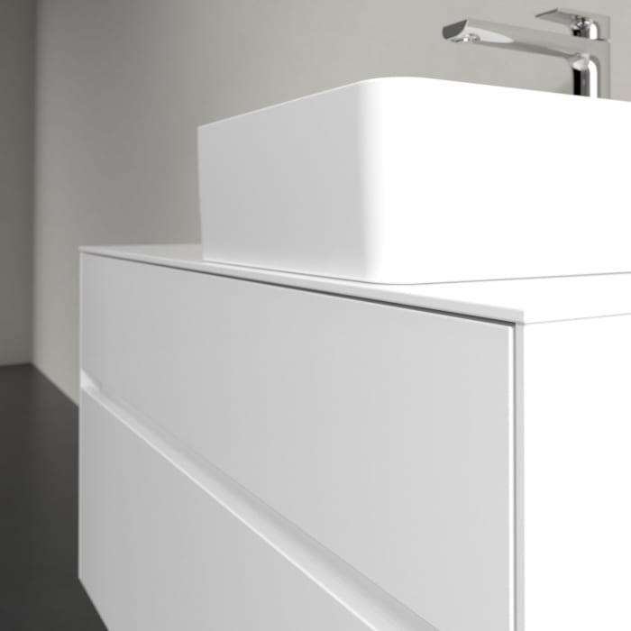 Villeroy & Boch Collaro Waschtischunterschrank 100 x 54,8 cm mit 2 Auszügen und LED Licht, für WT rechts