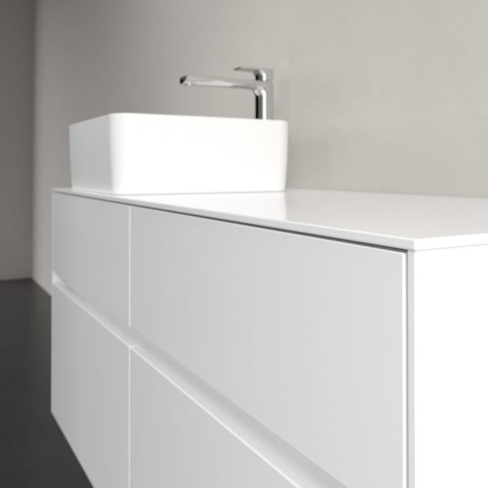 Villeroy & Boch Collaro Waschtischunterschrank 120 x 54,8 cm mit 4 Auszügen und LED Licht, für WT links