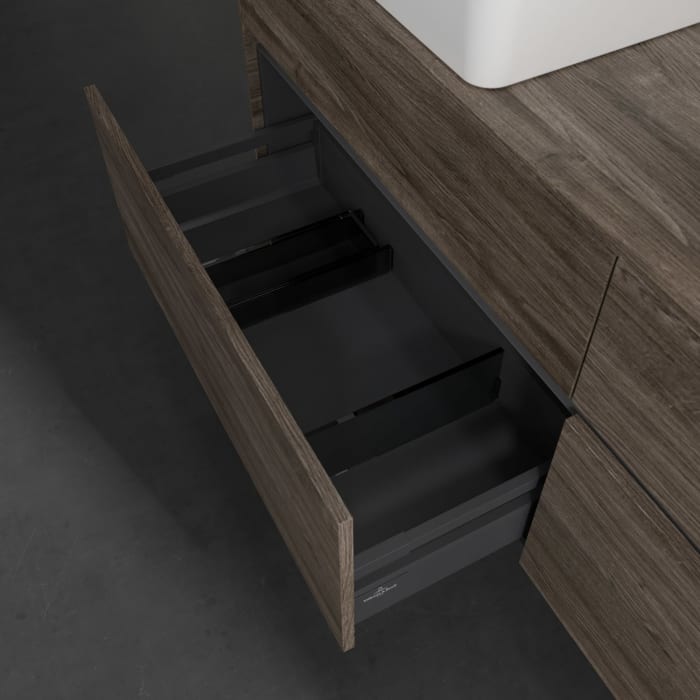 Villeroy & Boch Collaro Waschtischunterschrank 160 x 54,8 cm mit 4 Auszügen, für WT beidseitig