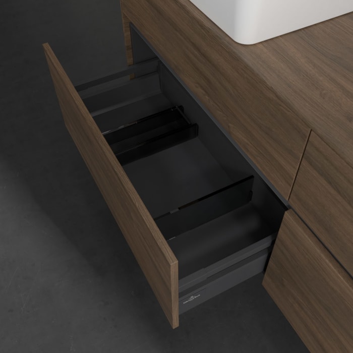 Villeroy & Boch Collaro Waschtischunterschrank 160 x 54,8 cm mit 4 Auszügen, für WT beidseitig