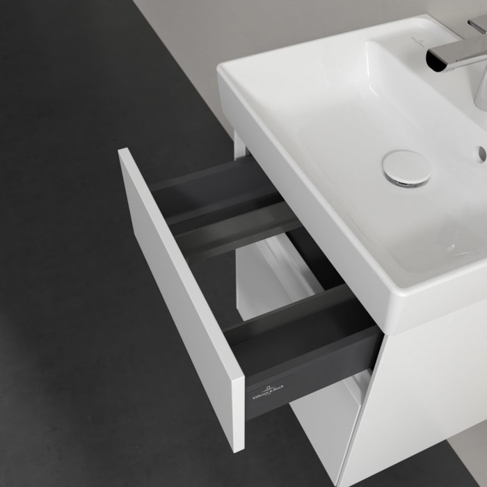 Villeroy & Boch Collaro Waschtischunterschrank 46 x 54,6 cm mit 2 Auszügen und LED Licht