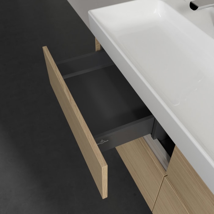 Villeroy & Boch Collaro Waschtischunterschrank 115,4 x 54,6 cm mit 4 Auszügen und LED Licht