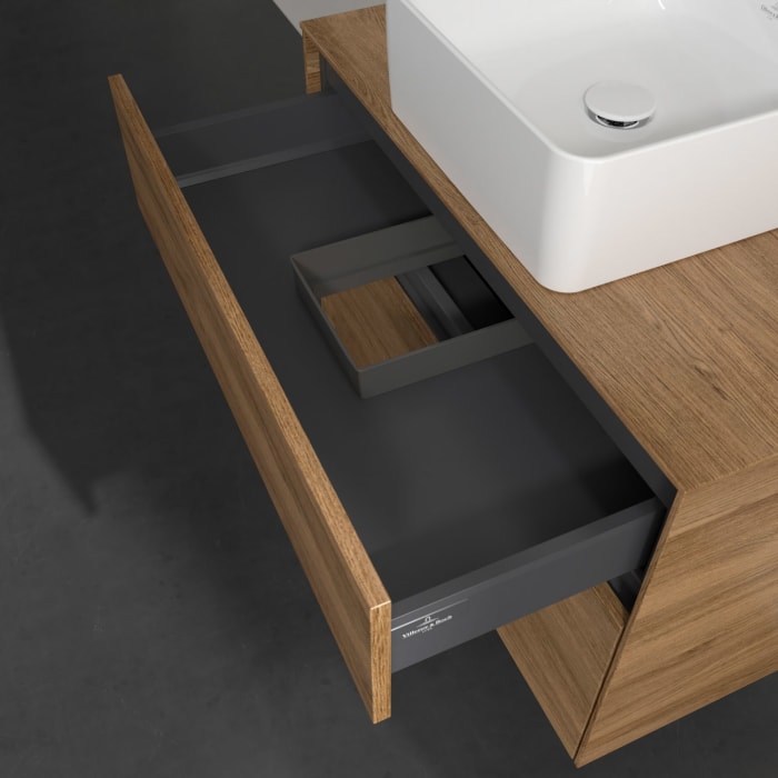 Villeroy & Boch Collaro Waschtischunterschrank 80 x 54,8 cm mit 2 Auszügen, für WT mittig