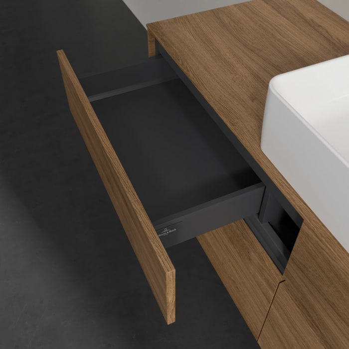 Villeroy & Boch Collaro Waschtischunterschrank 140 x 54,8 cm mit 4 Auszügen, für WT mittig