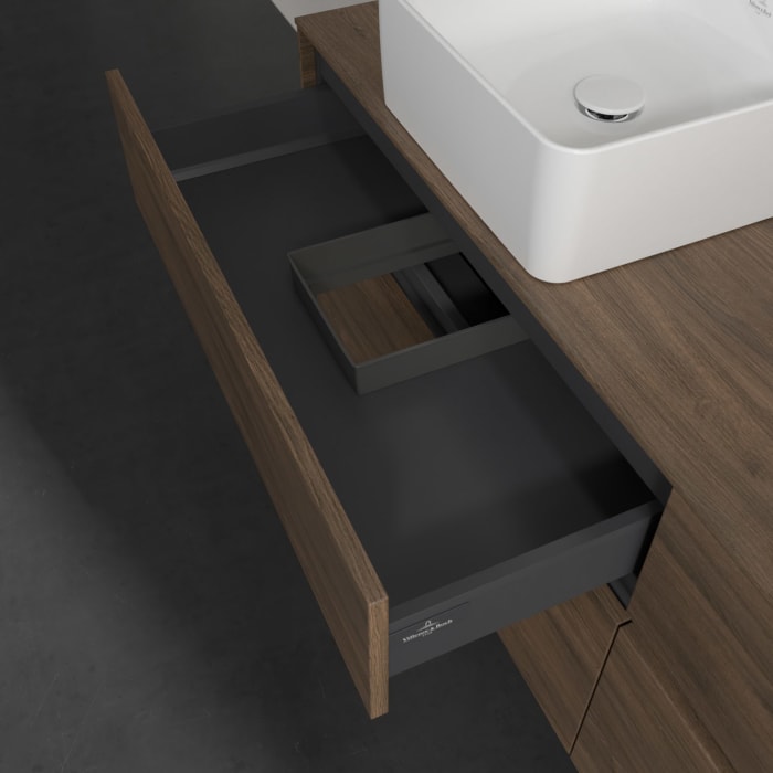 Villeroy & Boch Collaro Waschtischunterschrank 160 x 54,8 cm mit 4 Auszügen, für WT beidseitig