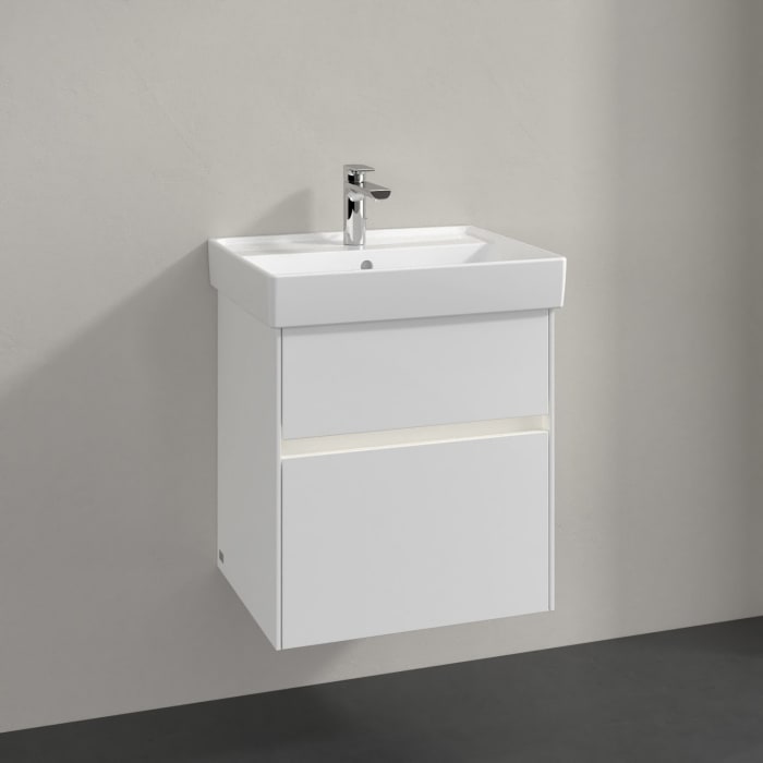 Villeroy & Boch Collaro Waschtischunterschrank 51 x 54,6 cm mit 2 Auszügen und LED Licht