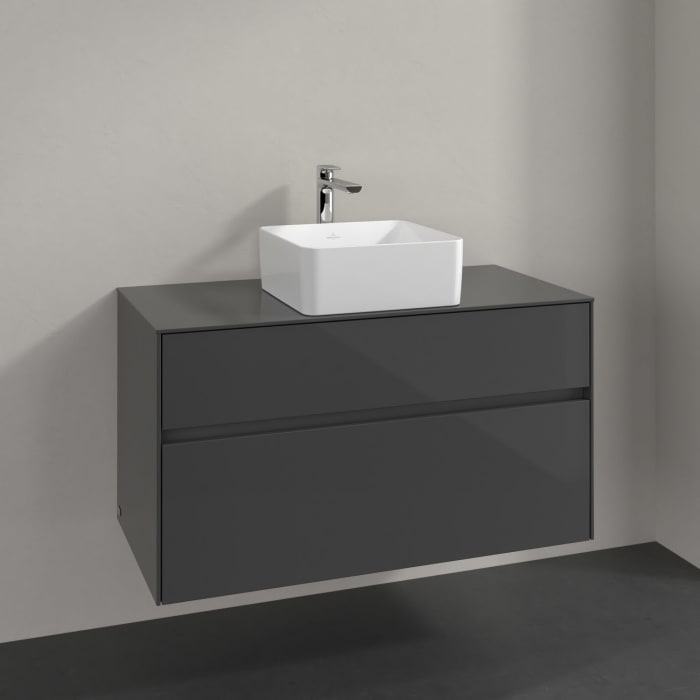 Villeroy & Boch Collaro Waschtischunterschrank 100 x 54,8 cm mit 2 Auszügen, für WT mittig