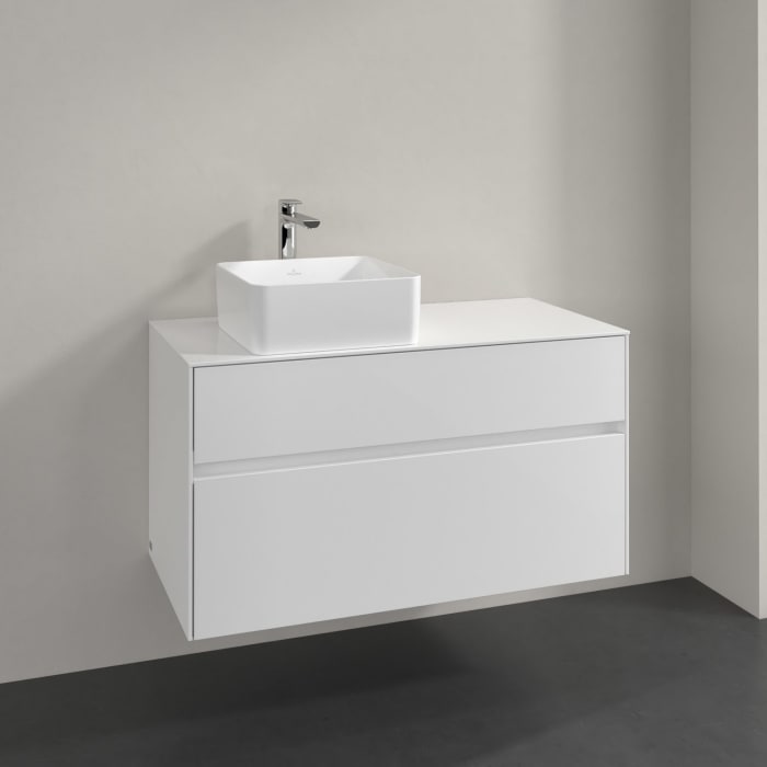 Villeroy & Boch Collaro Waschtischunterschrank 100 x 54,8 cm mit 2 Auszügen, für WT links