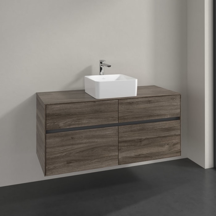 Villeroy & Boch Collaro Waschtischunterschrank 120 x 54,8 cm mit 4 Auszügen, für WT mittig