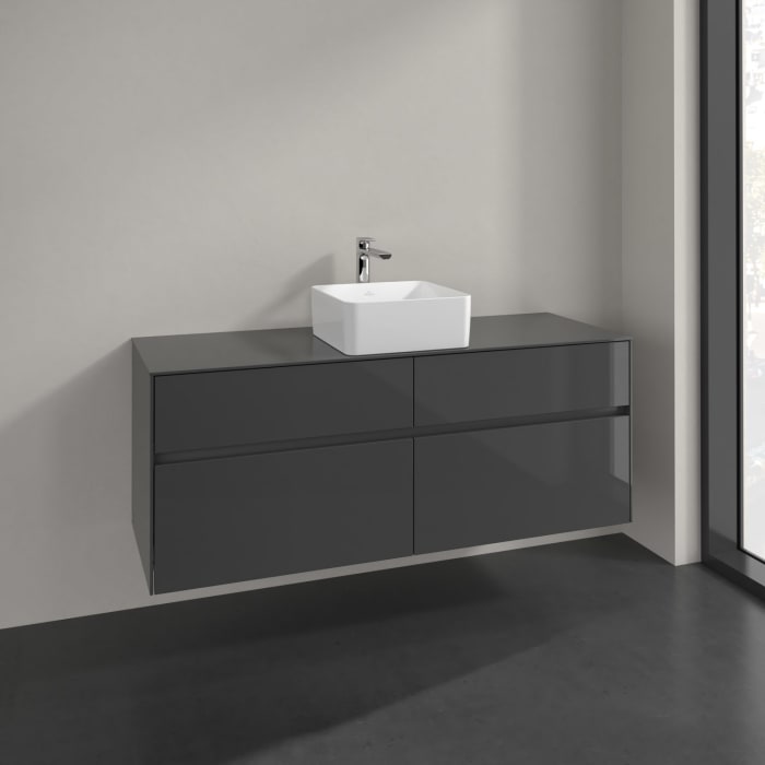 Villeroy & Boch Collaro Waschtischunterschrank 140 x 54,8 cm mit 4 Auszügen, für WT mittig