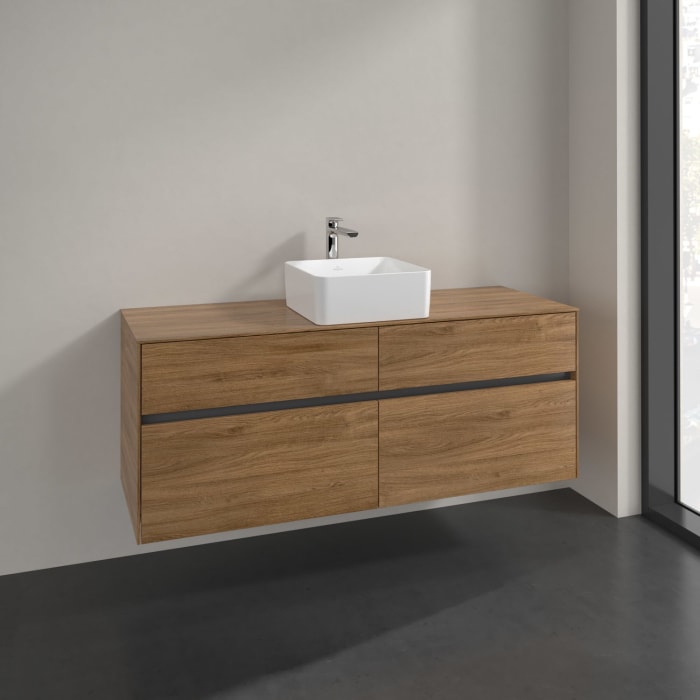 Villeroy & Boch Collaro Waschtischunterschrank 140 x 54,8 cm mit 4 Auszügen, für WT mittig