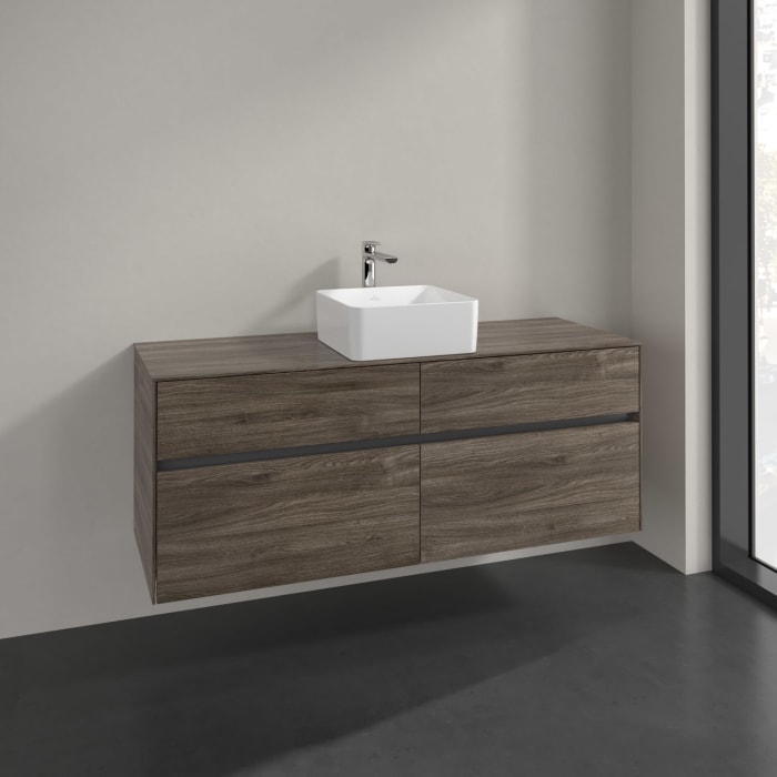 Villeroy & Boch Collaro Waschtischunterschrank 140 x 54,8 cm mit 4 Auszügen, für WT mittig