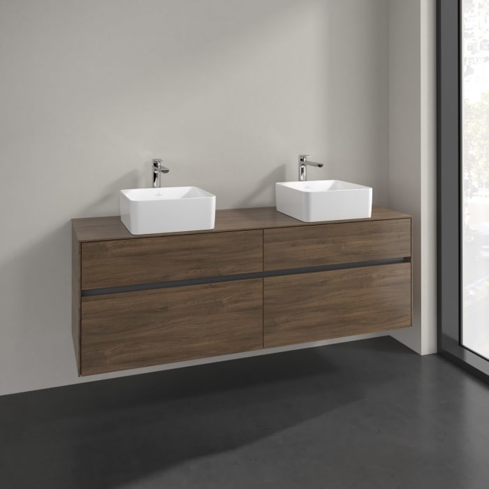 Villeroy & Boch Collaro Waschtischunterschrank 160 x 54,8 cm mit 4 Auszügen, für WT beidseitig