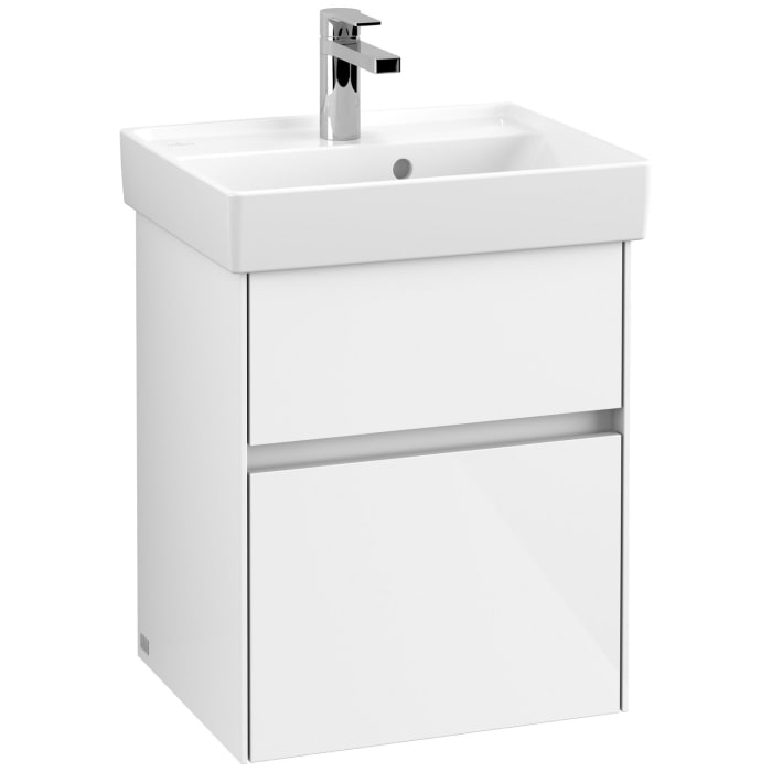Villeroy & Boch Collaro Waschtischunterschrank 46 x 54,6 cm mit 2 Auszügen und LED Licht