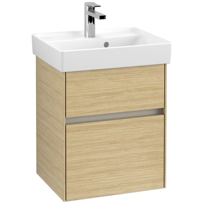 Villeroy & Boch Collaro Waschtischunterschrank 46 x 54,6 cm mit 2 Auszügen und LED Licht