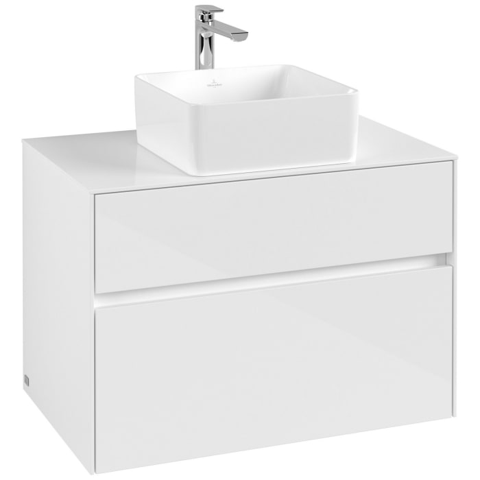 Villeroy & Boch Collaro Waschtischunterschrank 80 x 54,8 cm mit 2 Auszügen, für WT mittig