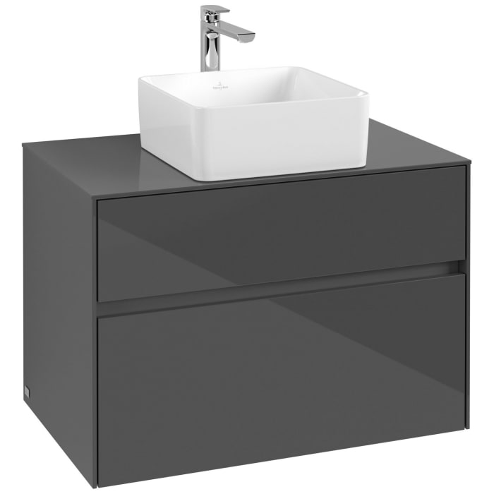Villeroy & Boch Collaro Waschtischunterschrank 80 x 54,8 cm mit 2 Auszügen, für WT mittig